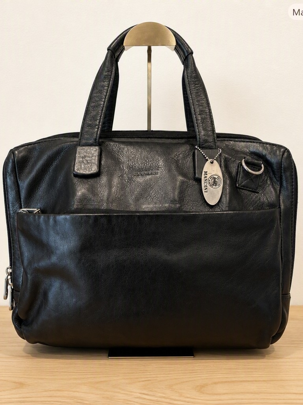 Mancini Black Laptop Bag